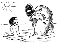 Правила поведения на воде раскраска