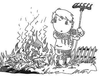 Раскраска не Поджигай траву