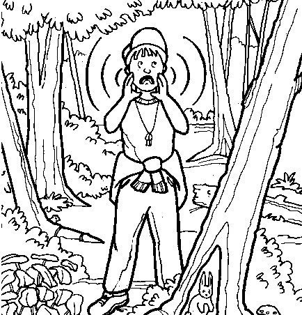 Заблудился в лесу раскраска