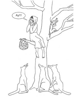 Раскраска потерялся в лесу