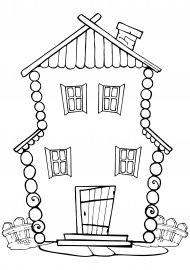 Раскраски теремок дом (35 фото)