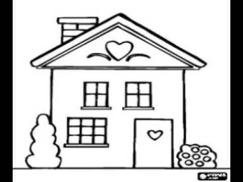 Раскраски семья с домиком для детей
