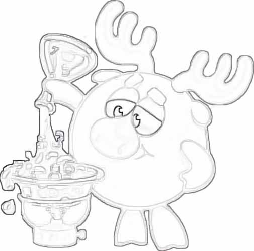 Лосяш черно белый