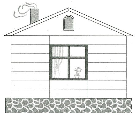 Кирпичный дом раскраска для детей