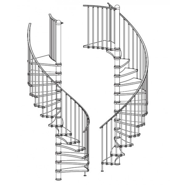 Лестница винтовая Dolle Calgary Anthracite d140 схема сборке