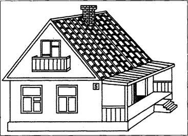 Дом спереди срисовка