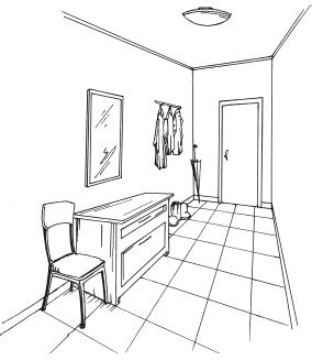 Прихожая раскраска для детей