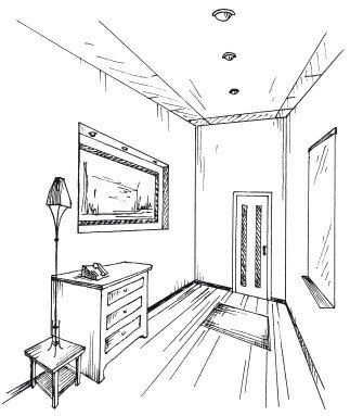 Эскиз коридора