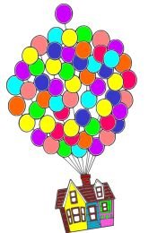 Раскраски дом на шариках (42 фото)