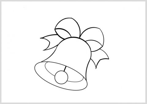 Колокольчик школьный контур