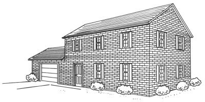 Кирпичный дом раскраска