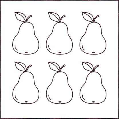 Трафарет груши для вырезания