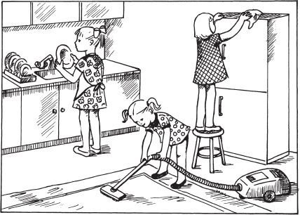 Раскраска помогаю маме