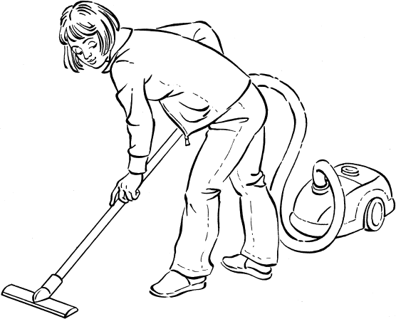 Мальчик пылесосит раскраска