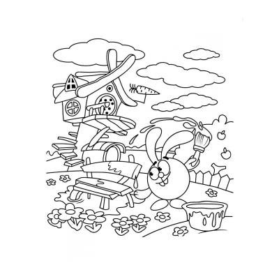 Домик Кроша раскраска