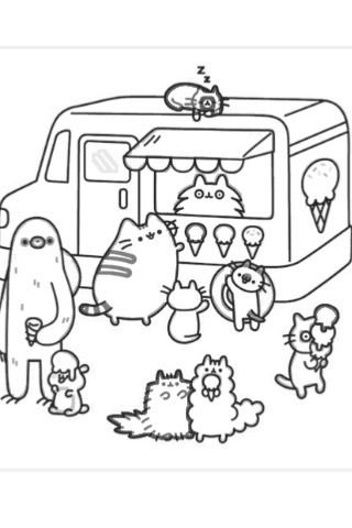 Раскраски кот Пушин и его друзя