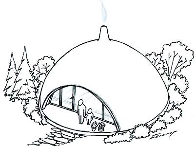 Нарисовать круглый дом