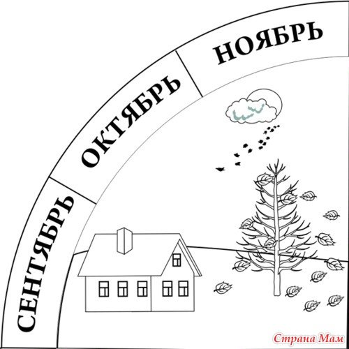 Календарь природы раскраска