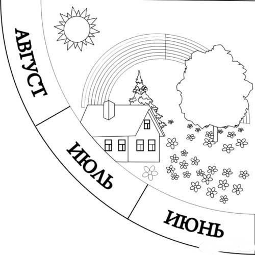 Месяца года для детей для раскрашивания