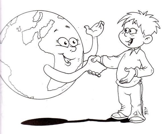 Раскраски день земли для начальной школы