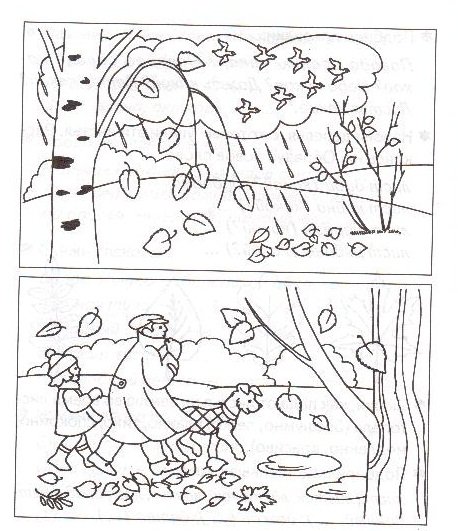 Раскраски сезонные изменения в природе (44 фото)