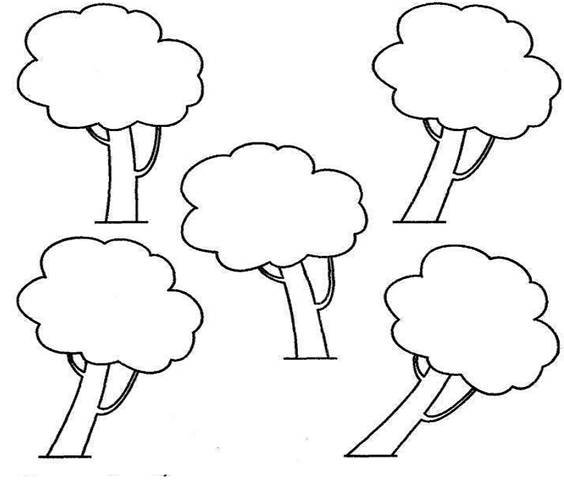 Раскраски маленькие деревья (42 фото)