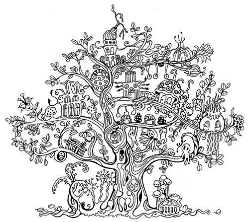 Дудл сказочное дерево