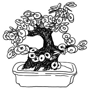 Денежное дерево рисунок