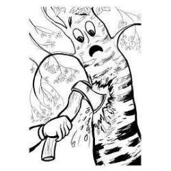 Не вырубайте леса раскраска