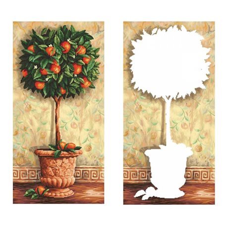 Алмазная мозаика мандариновое дерево