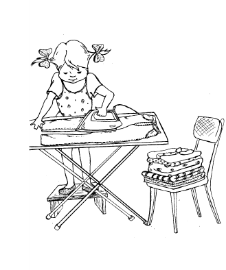 Глажка белья раскраска