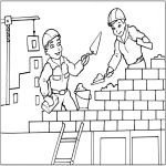 Профессия Строитель раскраска