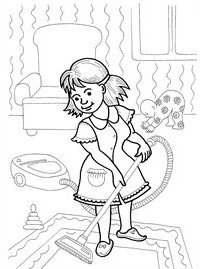 Раскраски помогаю по дому (40 фото)