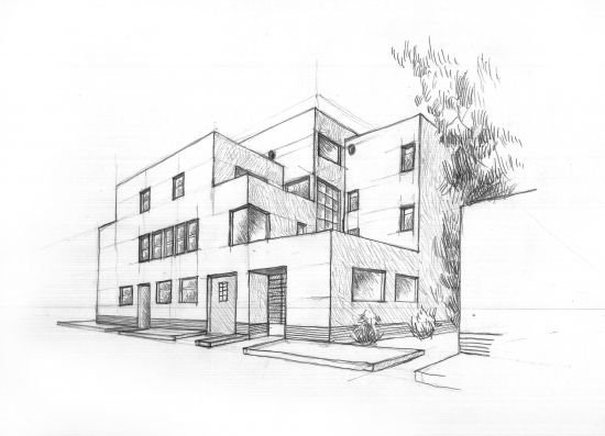 Эскиз зданий легкие