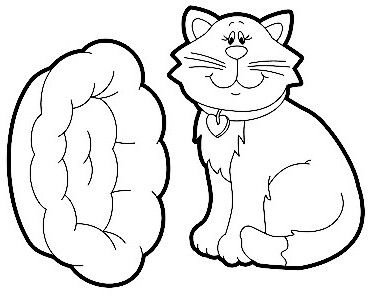 Домик для кошки раскраска