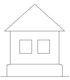 Домик с окнами раскраска