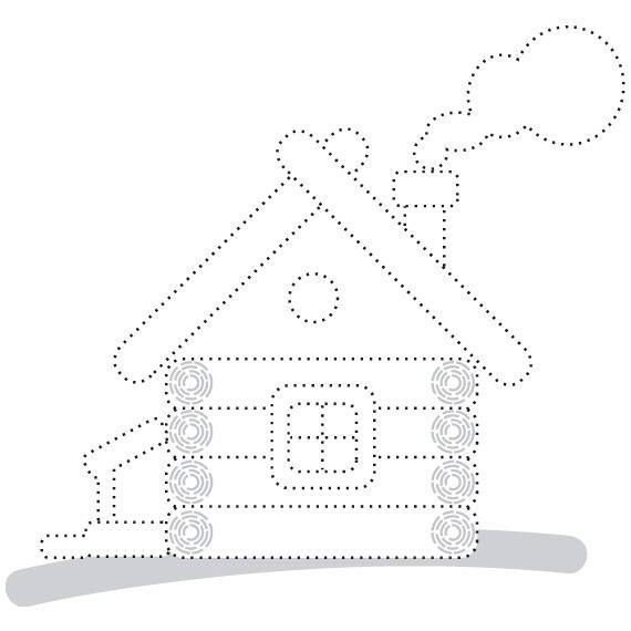 Рисование по точкам домик