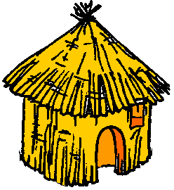 Маленькие соломенные домики