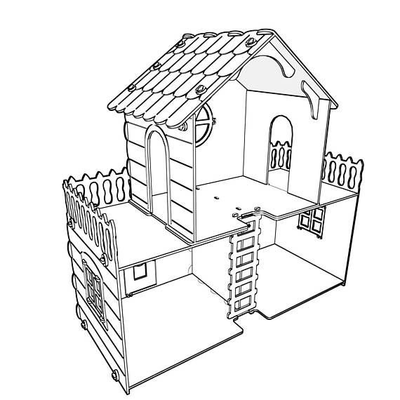 Домик Барби раскраска