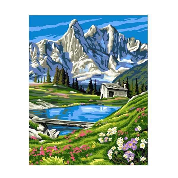 Альпийские горы картина по номерам