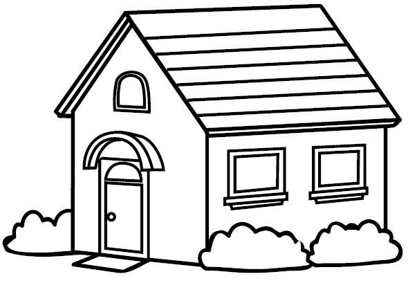 Раскраска. Домики