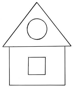 Домик из геометрических фигур