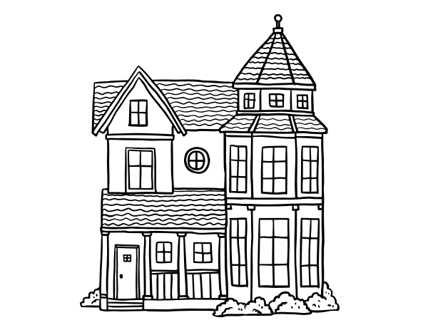 Английский дом раскраска