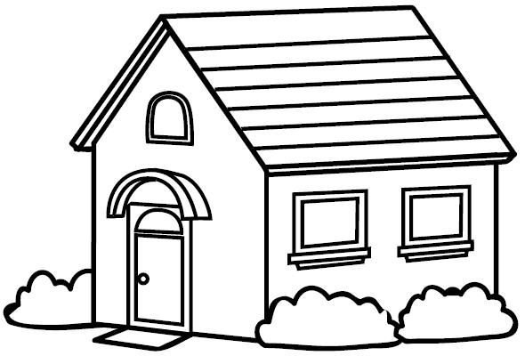 Дом раскраска
