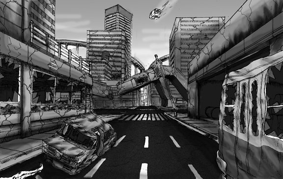 Разрушенный город Манга