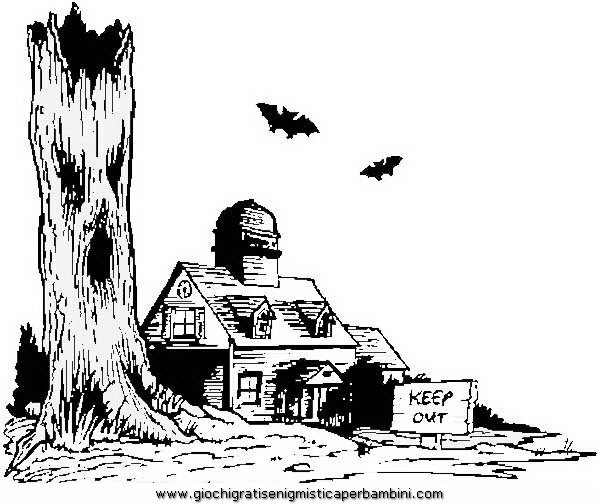 Раскраска заброшенный дом