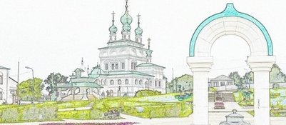 Церковь Соликамск рисунок