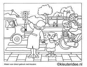 Раскраска ПДД для детского сада