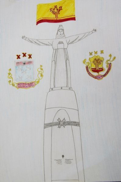 Монумент матери покровительнице в Чебоксарах рисунки