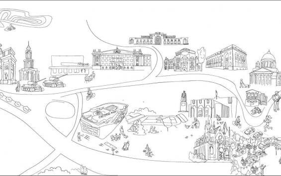 Курск достопримечательности вектор